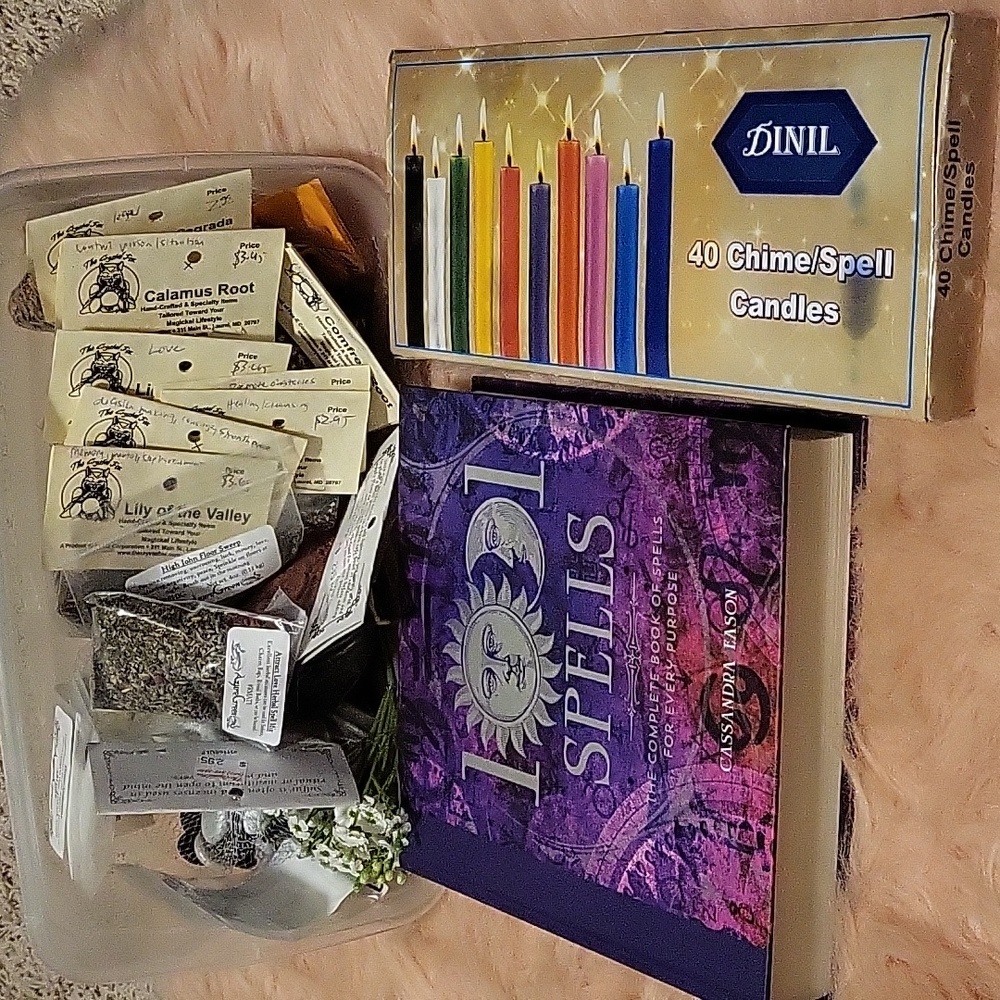 Spirtual Book/Chime Candle/ Herbs